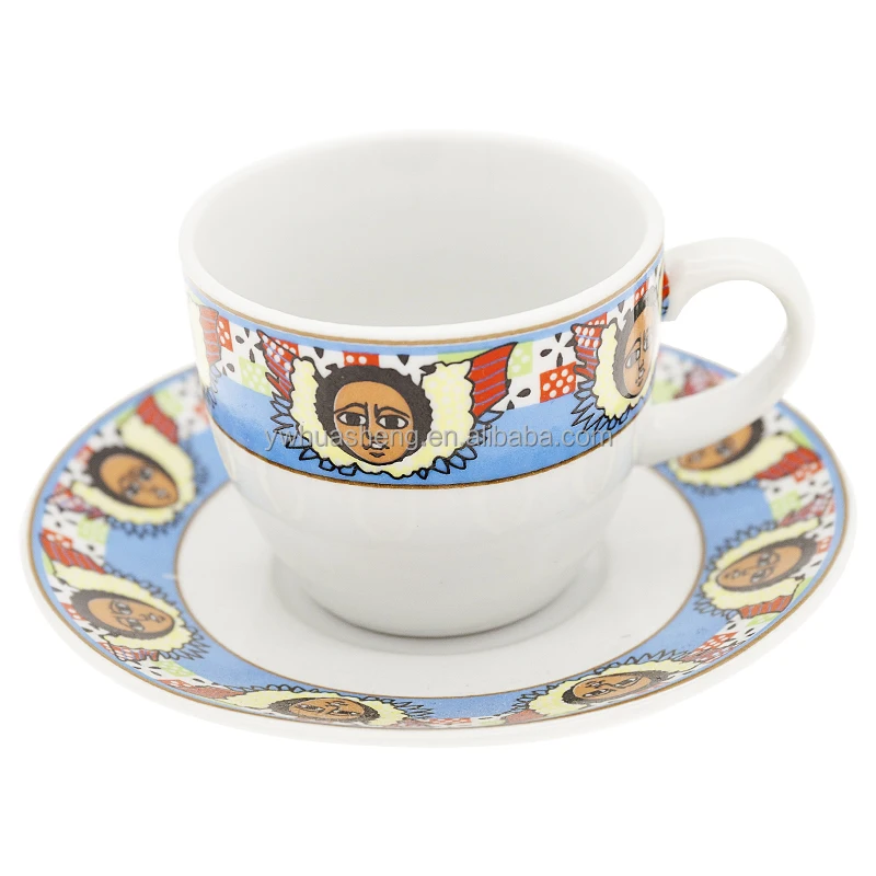 Eritrean Porcelain Ceramic Coffee Set Eritrean And Ethiopian Angel Design Art Jebena For Coffee Ceremony