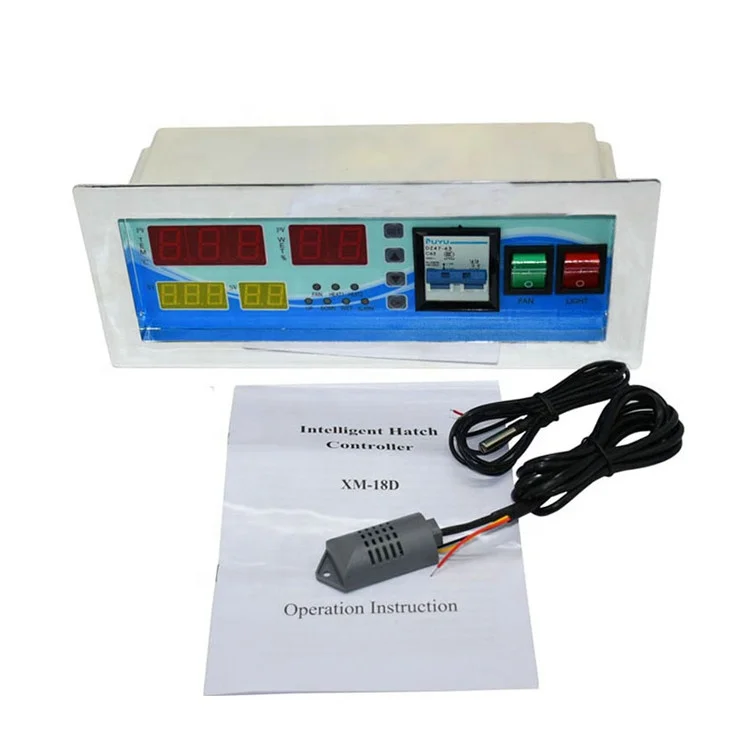 XM-18D Digital Egg Incubator Controller With Thermostat Hygrostat Sensor Full Automatic Control