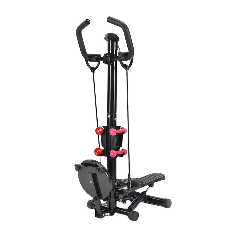 Home fitness Multi function twist waist hydraulic stepper machine foot pedal stepper machine with twist waist plate