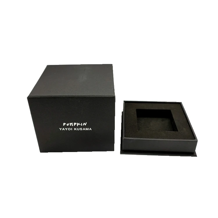 Handmade Black Square Cardboard Box Customized Full Telescope  Cream Bottle Paper Cosmetic Box