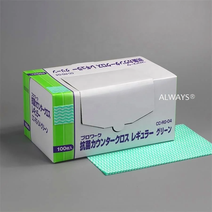 Manufacturer in China 1/4-fold Wave pattern mesh Resists ripping and tearing Spunlace clean cloths