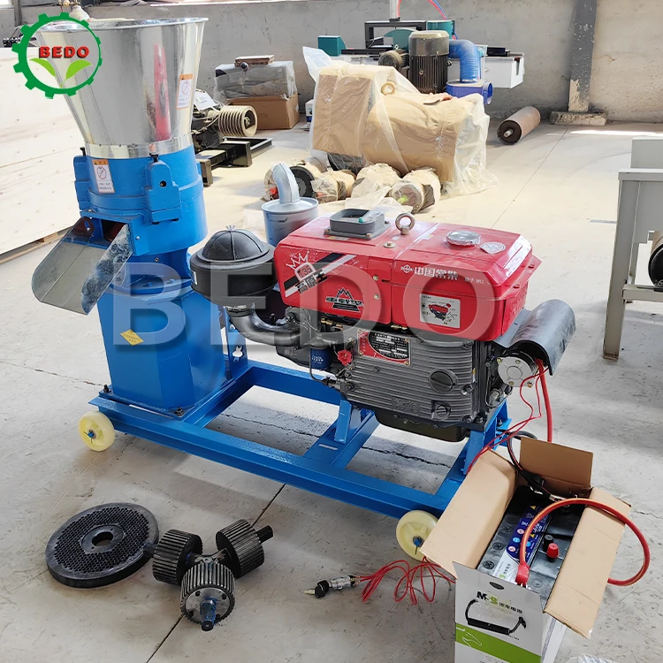 Chine Diesel Powered Animal Feed pellet machine Chicken Cattle pig Large Granulator Feed Pellet Machine