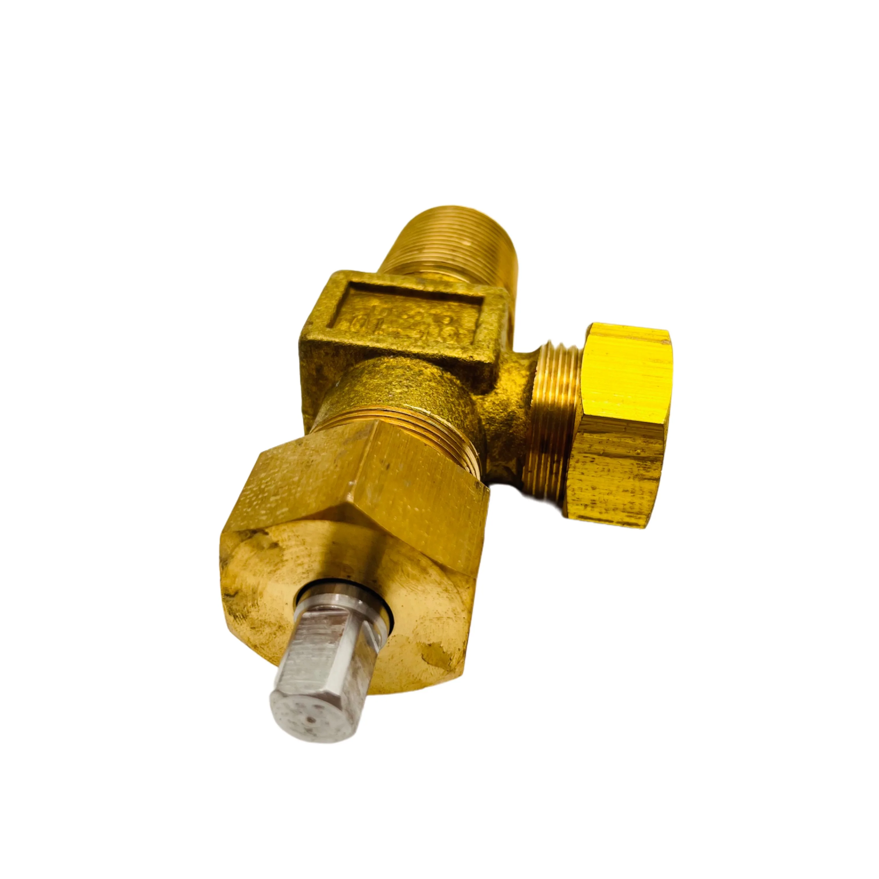 chlorine cylinder valve of needle type QF-10 in brass material 15MPa dn 6mm suitable for Cl2 with outlet thread G3/4