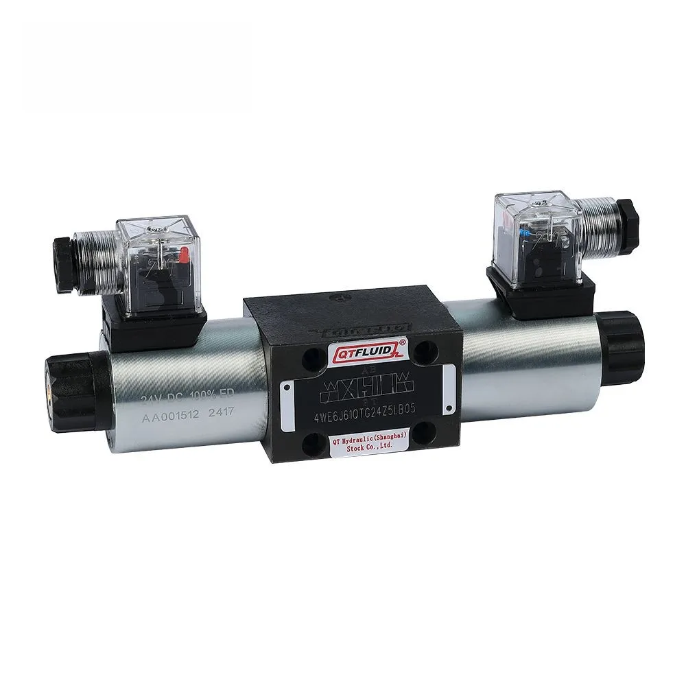 Electromagnetic Reversing Valve Hydraulic Solenoid Valve 3 Spool Open Center