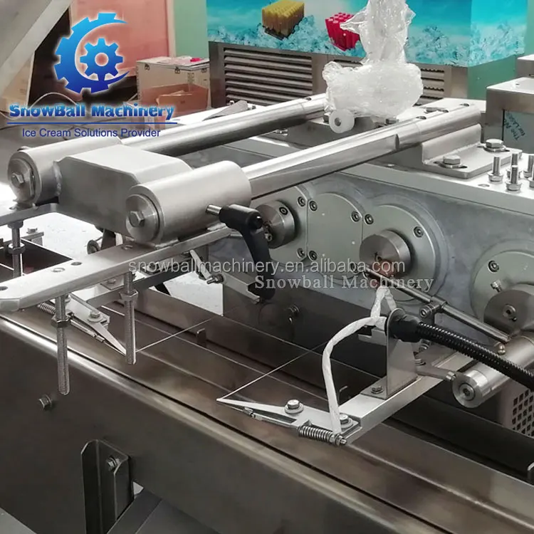 Automatic ice cream factory production line cookie rectangular round square wafer sandwich making packing machine