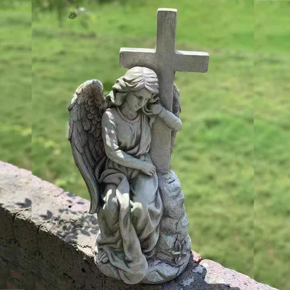 Magnesium oxide garden decoration angel figurines