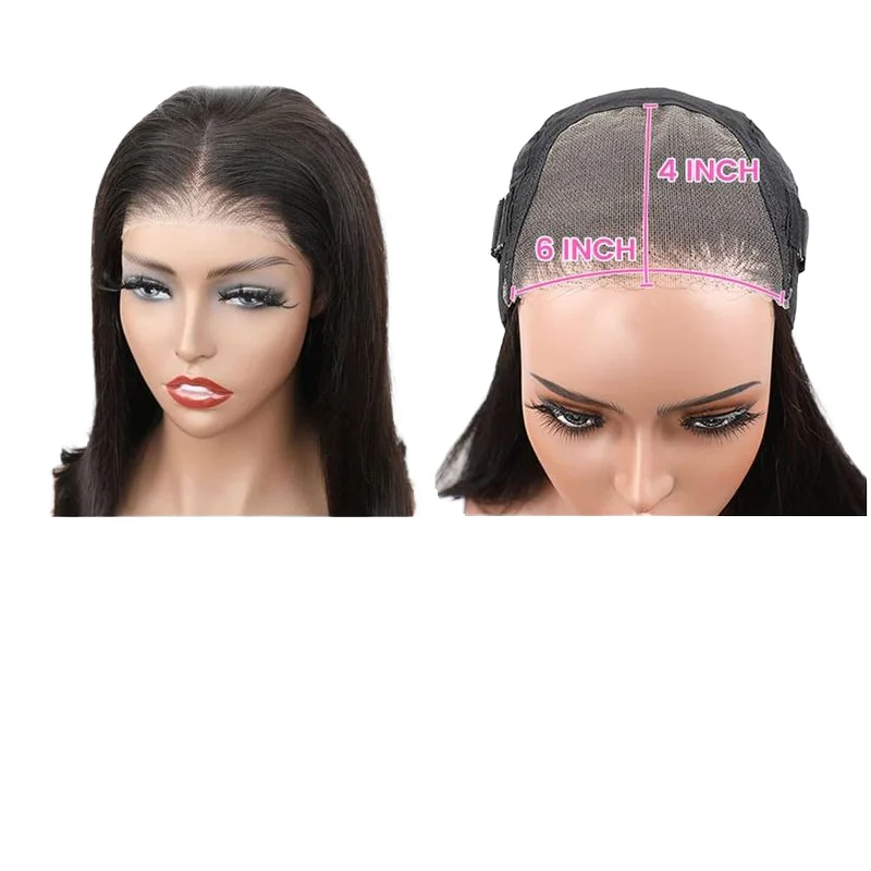 Cheap Middle Part Straight Short Bob Cut 180%Density 13X4HD Full Lace Frontal Human Hair Wig Deal Prepluck Double Drawn Glueless