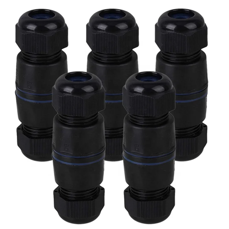 [GIET] Ethernet LAN Black IP68 Protection Class M25 Plug Socket Plastic RJ45 Unshielded Underwater Cable Gland Connector
