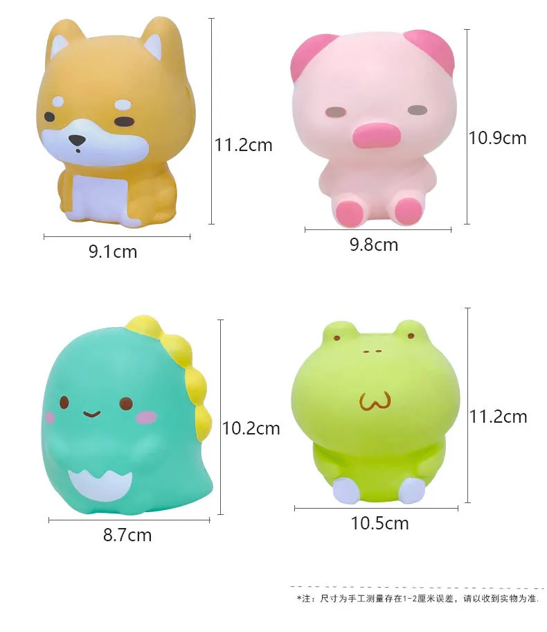 New Design Slow Rising Squishies Animal Toy Cute Pig Dinosaur Frog Squishy Toys Party Favors Goodies Bags Class Prize Toy