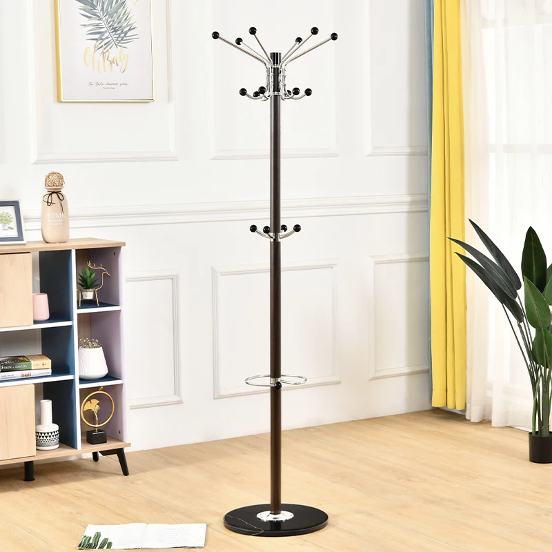 Free Sampleluxury floor iron art coat racks shelf marble base stands hanging clothes garment standing coat rack