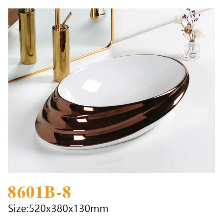 modern white bathroom vessel sink countertop washbasin ceramic art hand wash basin