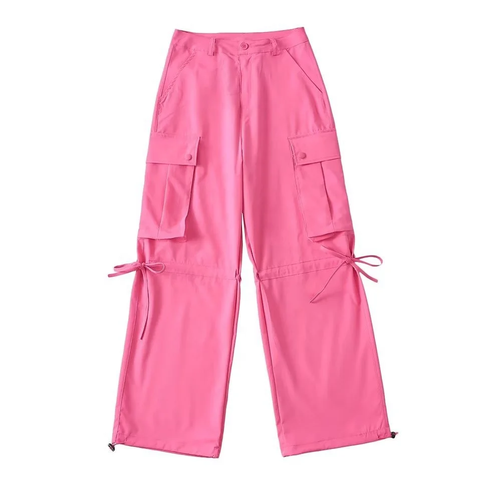 Women Outdoor Loose Soft Comfort Drawstring Lightweight Street Leisure Cargo Pants