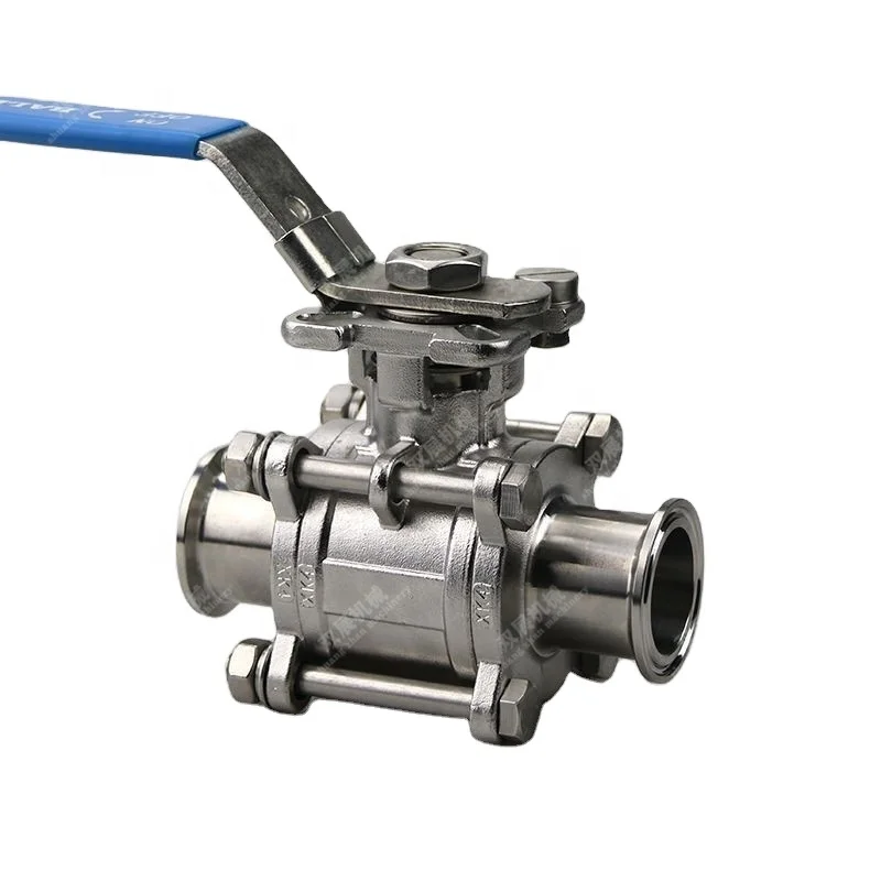 sanitary TC encapsulated ball valve high plate stainless steel SS304 SS316L tri-clamp ends manually 1000 WOG