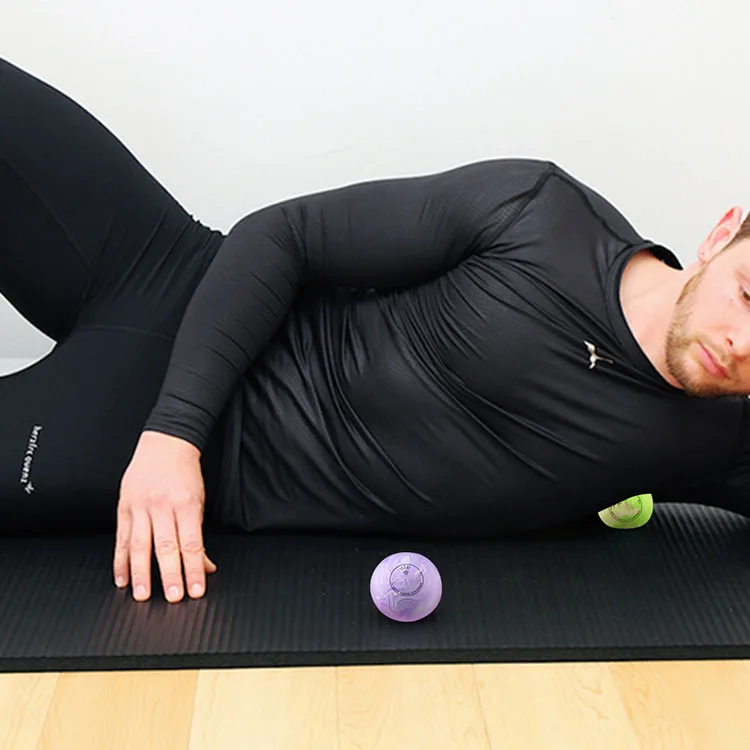 Custom Fitness Rehab Therapy Silicone Colorful Massage Lacrosse Ball with Logo