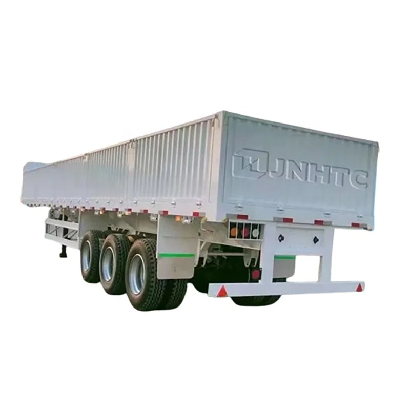 Promotional 3-axis Side Down Flat Half Trailer 60 Tons Cargo for Sale