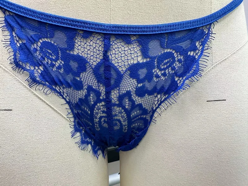 Two Piece Erotic Lingerie Sets Porn Role Play Blue Hollow Out Bondage Sexy Transparent Underwear Women