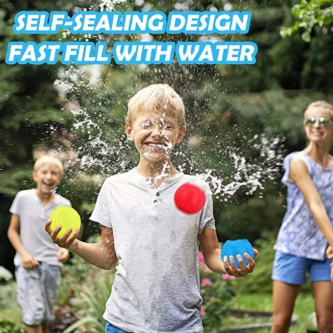 Summer party magnetic Magic quick fill self sealing 3inch reusable easy rapid fill biodegradable water balloons water-balloon