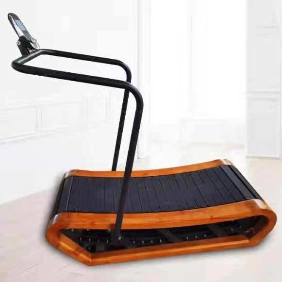 Home Use Unpowered Wood Curved Treadmill Running Machine