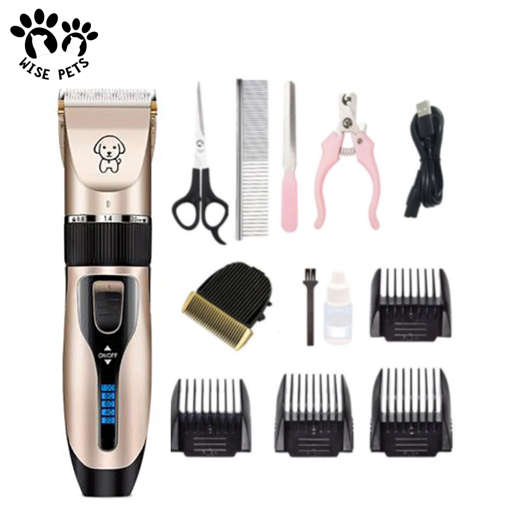 Top Seller USB Electric Dog Clippers Mini Foot Shaver Pet Hair Cutters Grooming Trimmer Dog Hair Clippers With 2 Blades