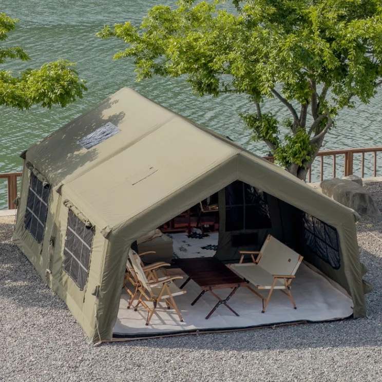 Luxury Green 17.2 Inflatable Picnic Dome Tent For Outdoor Family Camping