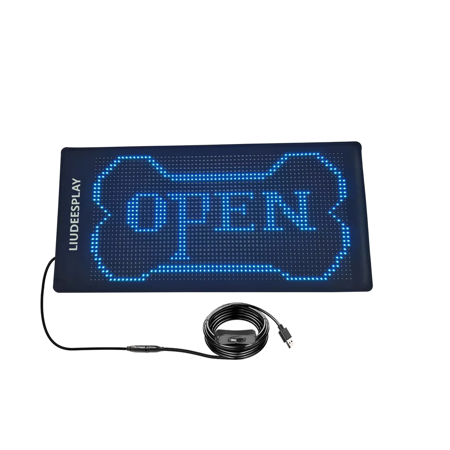 LIUDEESPLAY LED Sign For Car Flexible LED Display Rear Window Animation Matrix With Custom Text APP Programmable Board