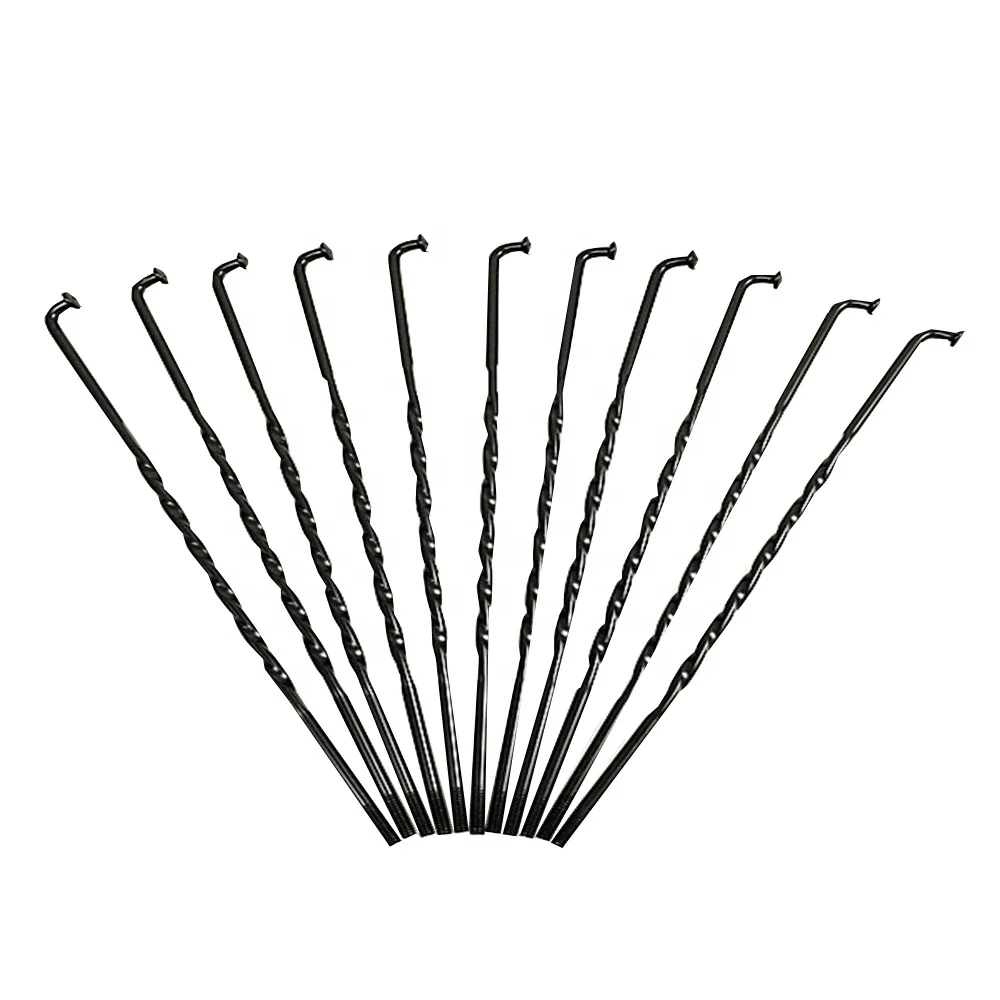 Bicycle Spoke With Nipples Twisted Shape Motorcycle Wheel Spoke Fits Most Of E-Bike City Bike MTB Spokes