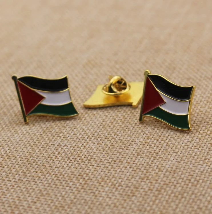 Wholesale Cheap Gold Enamel Country Flag Lapel Pin Peace Arabs Badge