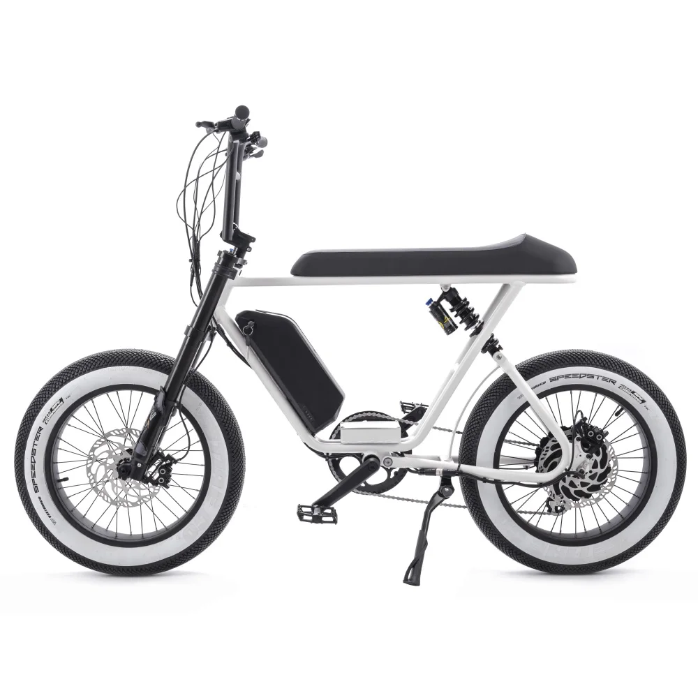 2024 Mario Retro-MX Dual Suspension  Unfolded  Off Road Electric Bike with MAC 1000w Motor and VEE  puncture -proof  tires