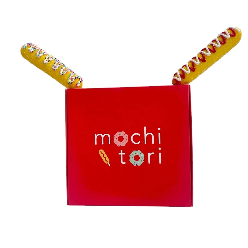 Wholesale custom printed biodegradable bakery fast food packaging take away Korean hot dog paper packaging box with insert