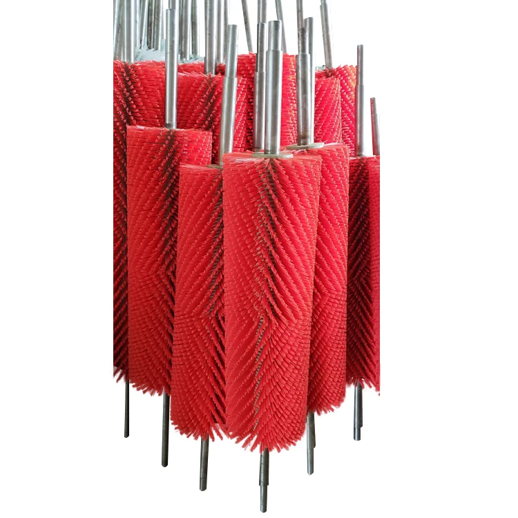 nylon cylinder steel-wire vegetable cleaning roller brush fruits cleaning brush