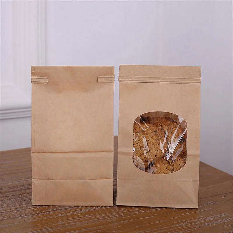 Ruizhuo Bakery Bags With Clear Window Gift Packaging Halloween Christmas Biscuit Candy Food Bread Snacks Baking Takeaway Bag