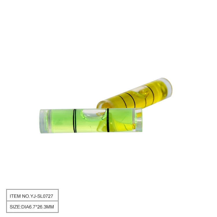 China Wholesale Bubble Level  Vials Construction Spirit Level Camera Spirit Level Bubble With Green Color Liquid