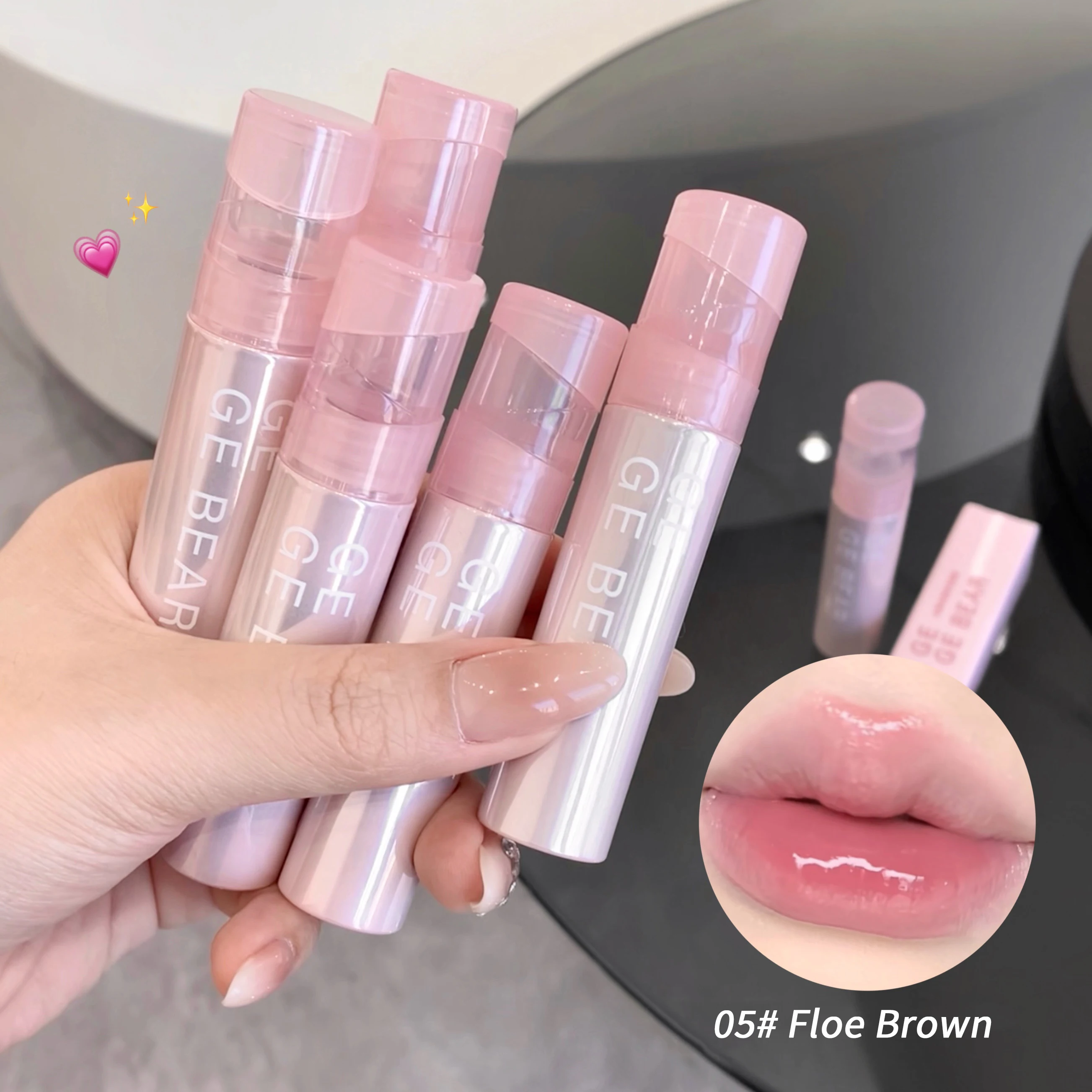 Gege Bear Watery And Icy Jelly Lip Balm Tender Appearance Lipstick Gloss Pure Desire Holding Makeup Lip Glaze