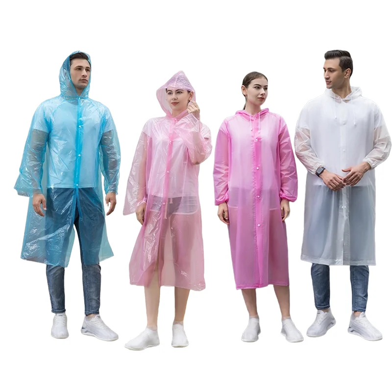 manufacturer custom logo muti size waterproof adult rainwear colorful disposable raincoat for outdoor