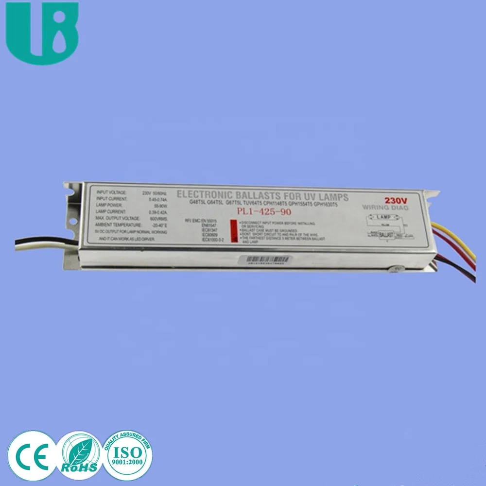 2024 new aluminum alloy AC 230V 0.39A to 0.43A 55w to 79w ultraviolet electronic uv ballast that instantly starts the lamp