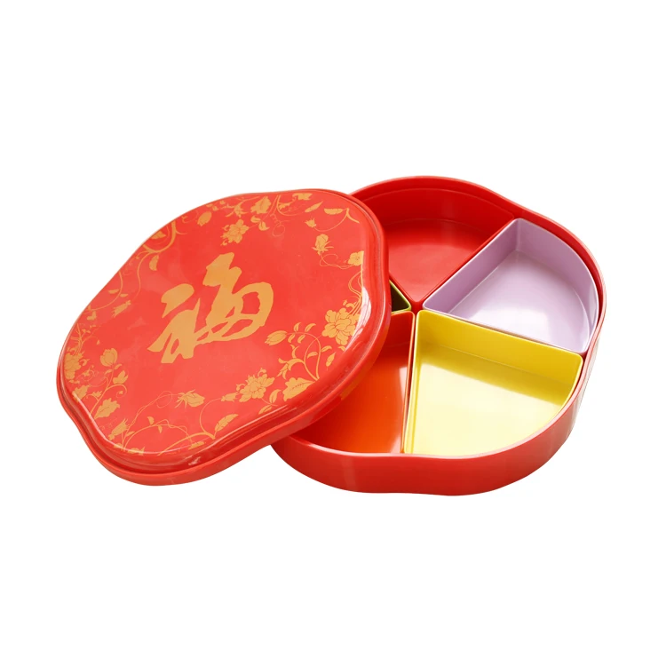 Chinese Style Design Candy Box With Lid Melamine Dishes Plates Dried Fruits Melon Seed Snack Plates