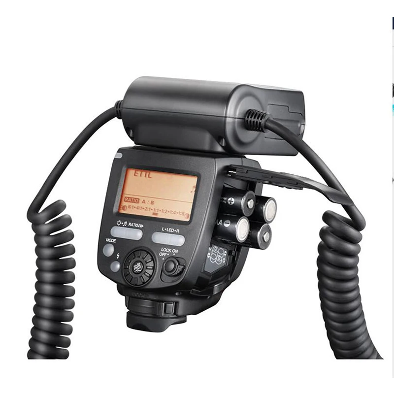 YONGNUO YN-24EX Macro Ring Flash Speedlite with 2 Flash Head 4 Adapter Rings for Canon 5D Mark II 5D Mark III 6D 7D