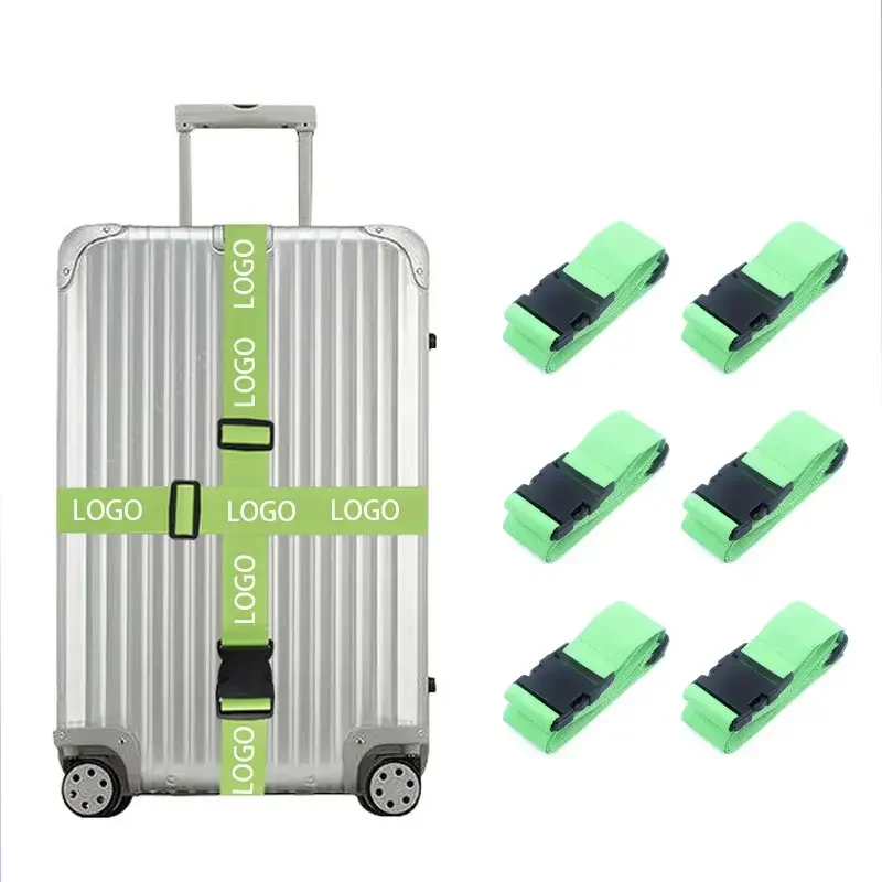 Custom Polyester Luggages Belt Strap Fabric Adjustable Suitcase Belt Fashion Color Printed Travel Bag Belt Purse Strap