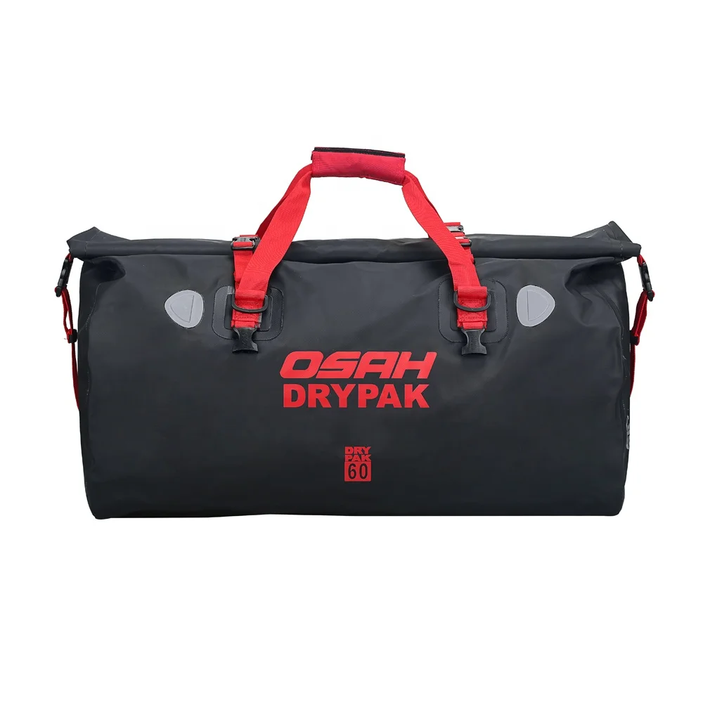 Custom 60L  durable roll top waterproof motorcycle duffle rear bag