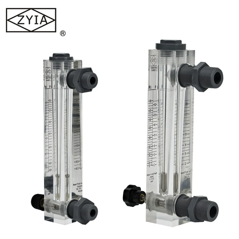 LZM  adjustable panel acrylic clamp on  pvc flowmeter oxygen air rotameter for water and gas