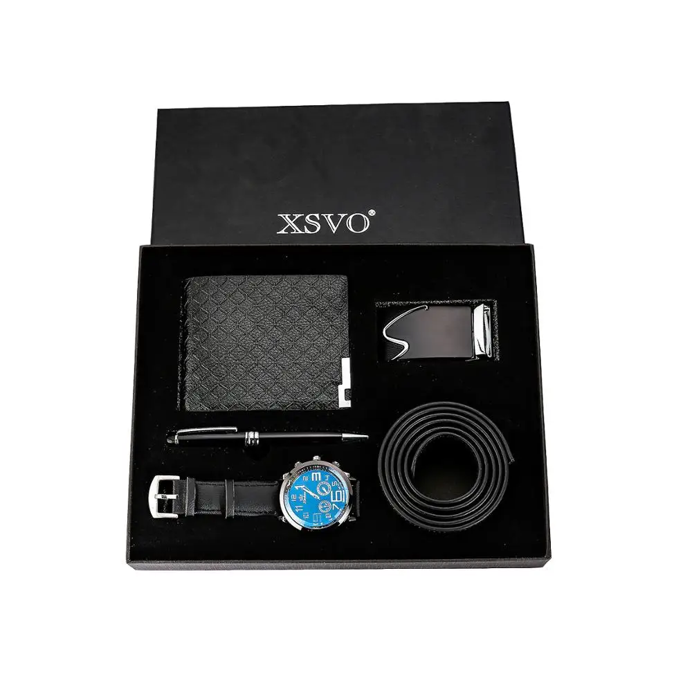2020 Hot sell Fashion creative boutique belt wallet pen quartz watch gift set