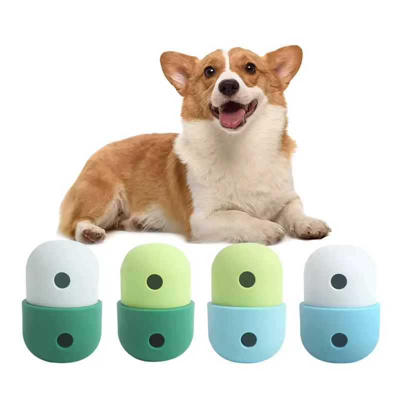 Interactive Pet Dog Toy Leaky Food Device Molar-Tooth Puzzle Ball Leaky Ball for Slow Feeding - Edible Grade Silicone Cat Toy