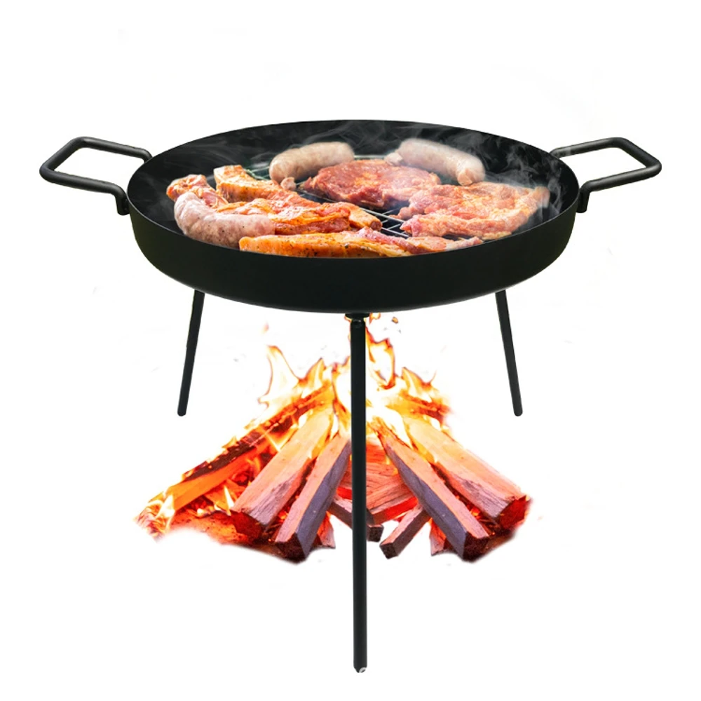 Barbecue Plate Household Outdoor Non-Stick Fry Pan Charcoal Match BBQ Grill Accessories