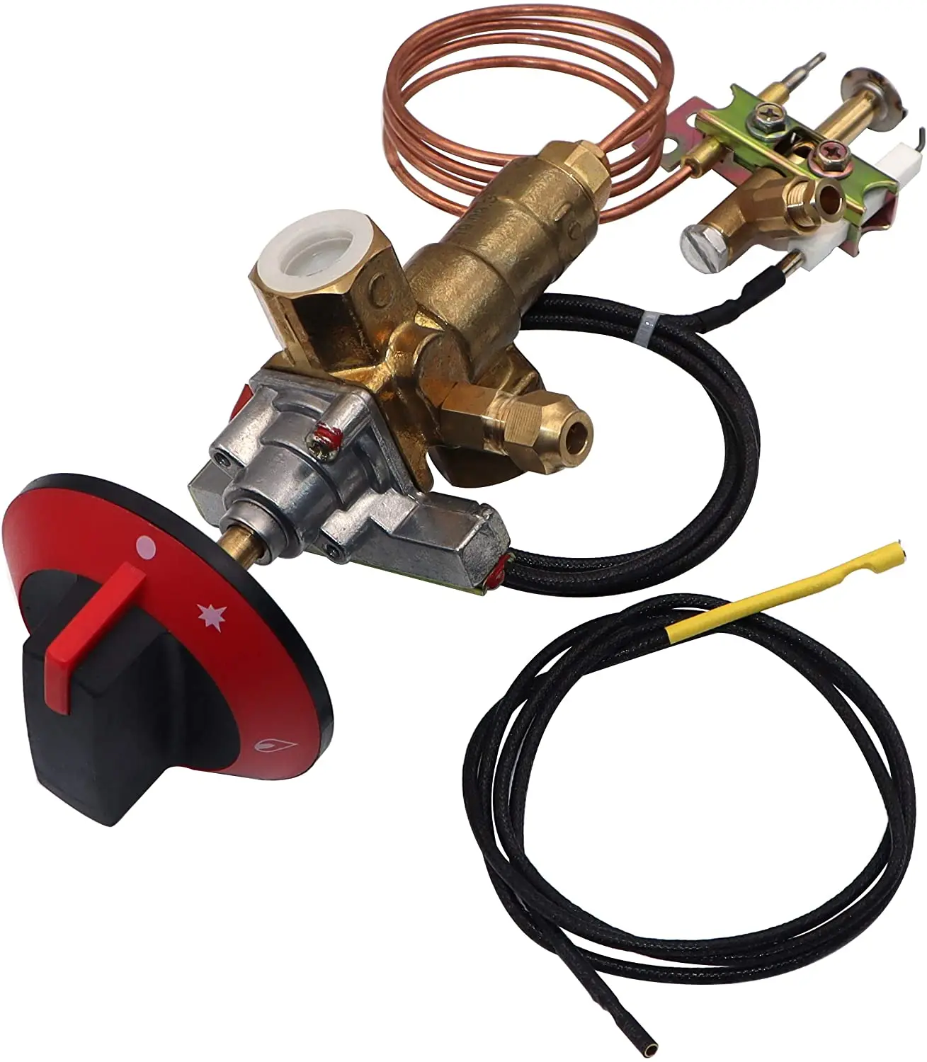 100000BTU LPG/NG Gas Oven Stove Inlet Valve, Pilot Burner and Knob whole sets