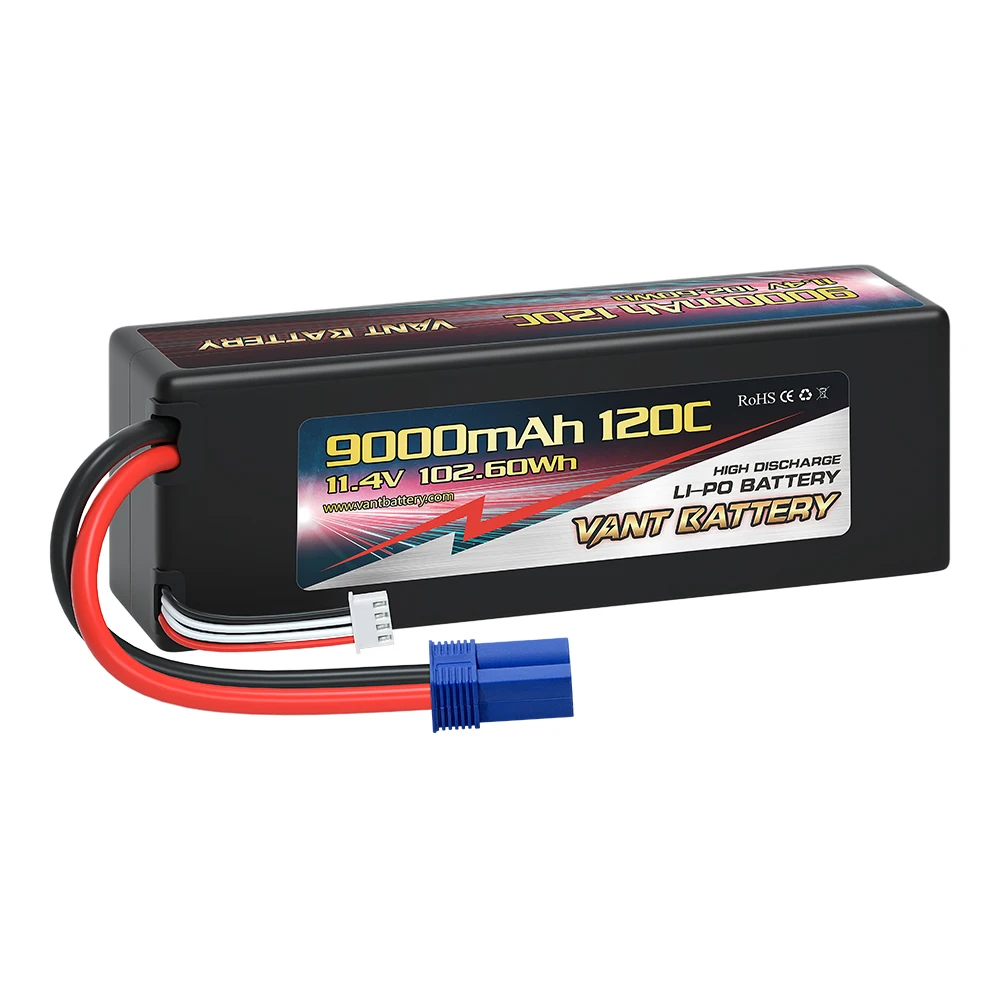VANT HV  3S Graphene  lipo battery  9000mAh 11.4V 120C with EC5 XT60 XT90S connector    RC Car Lipo battery for electric car