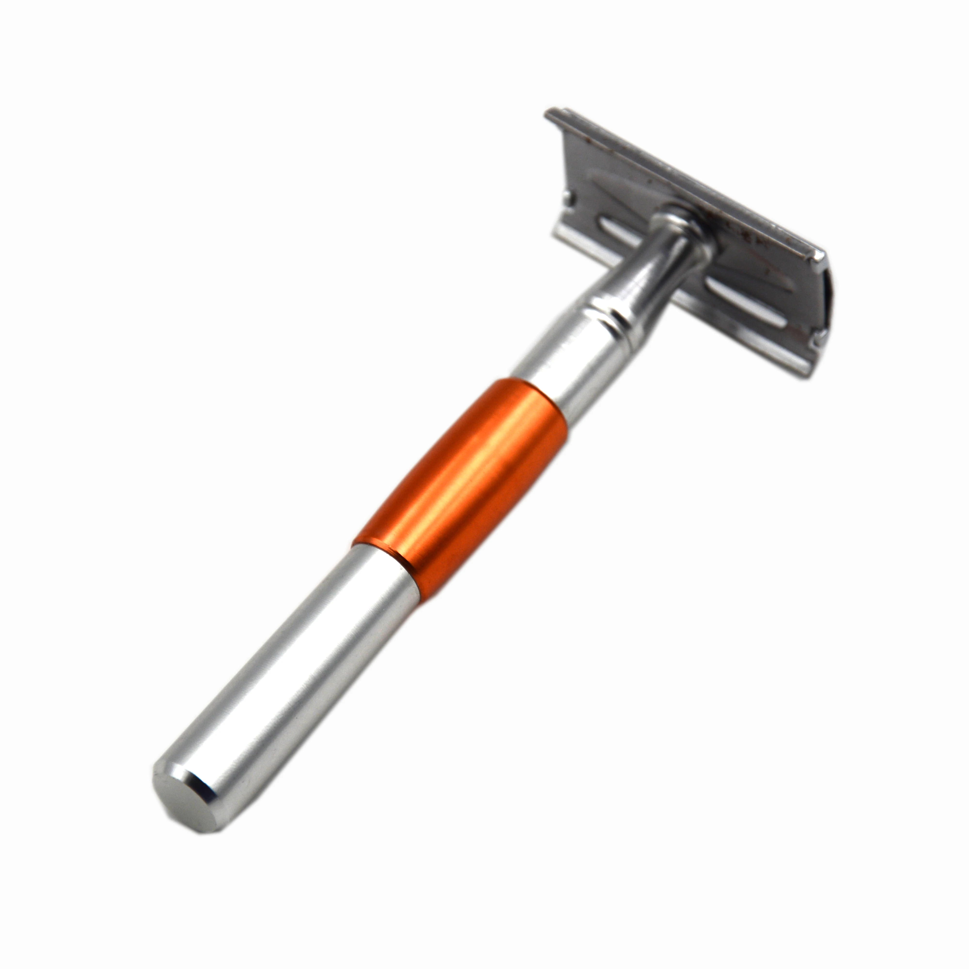 White Private label stainless steel handle safety biodegradable razor barber