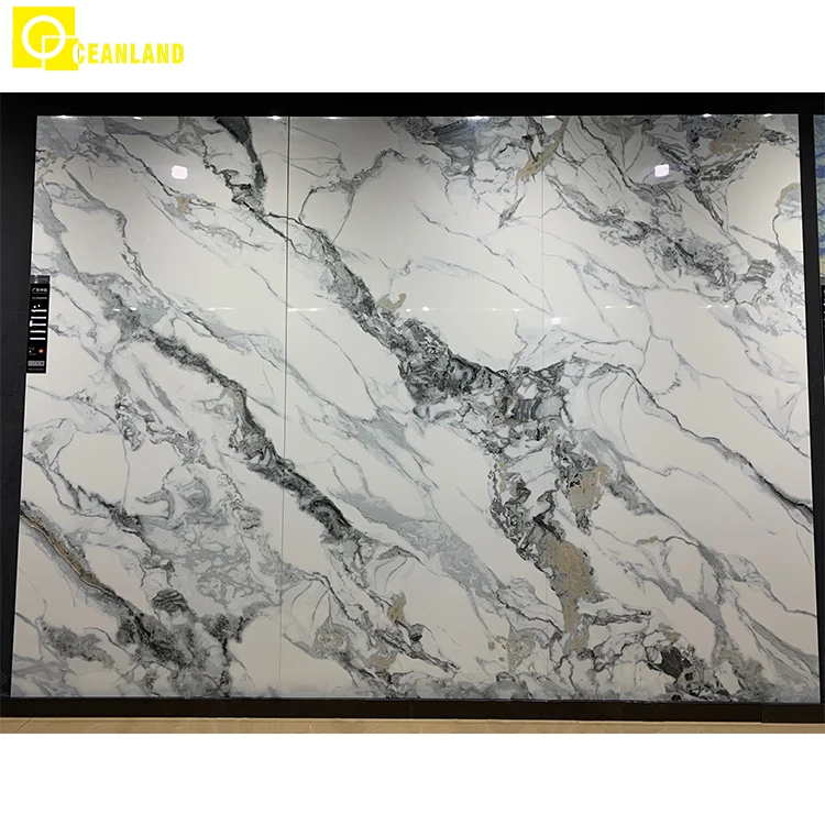 factory white marble background wall tile sintered stone large slab