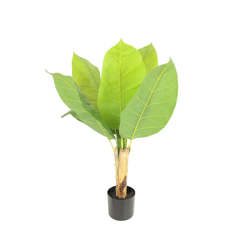 L Banana Leaf Artificial Bonsai Tree for Sale Banana Plant Tree for Indoor Decoration Bonsai Banana Tree