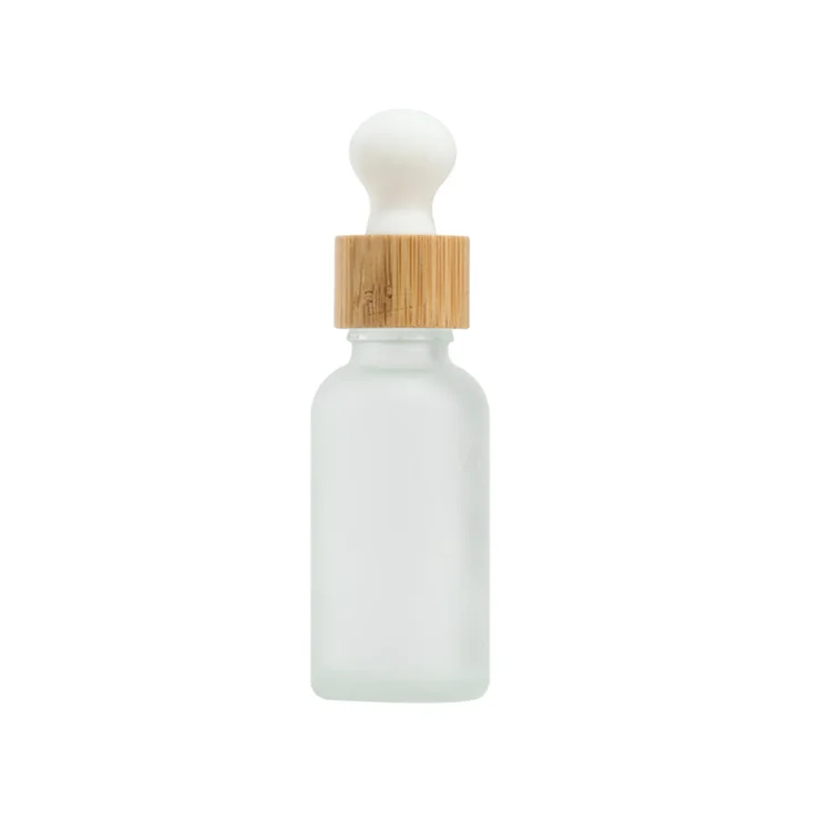  Cosmetic Packaging 30Ml 1Oz Empty Amber Black Essential Oil Glass Dropper Bottles With Bamboo