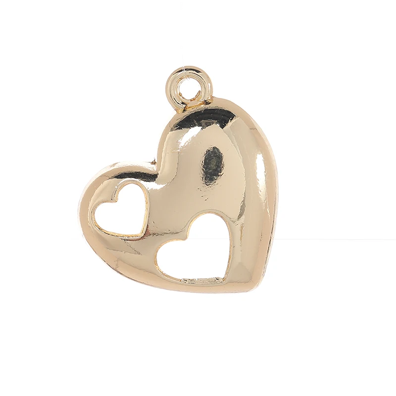 
Factory custom crystal diamond heart shape charms zinc alloy heart pendant for making necklace/bracelet 